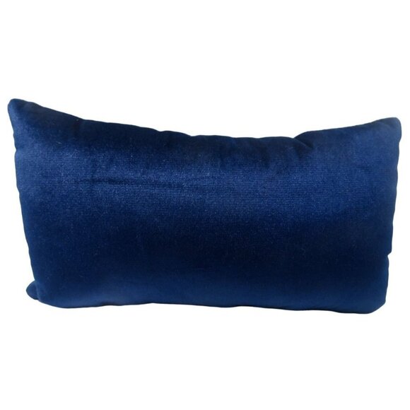 Happy Hanukkah Stuffed Throw Pillow - 10x16 Navy Blue - Picture 2 of 2